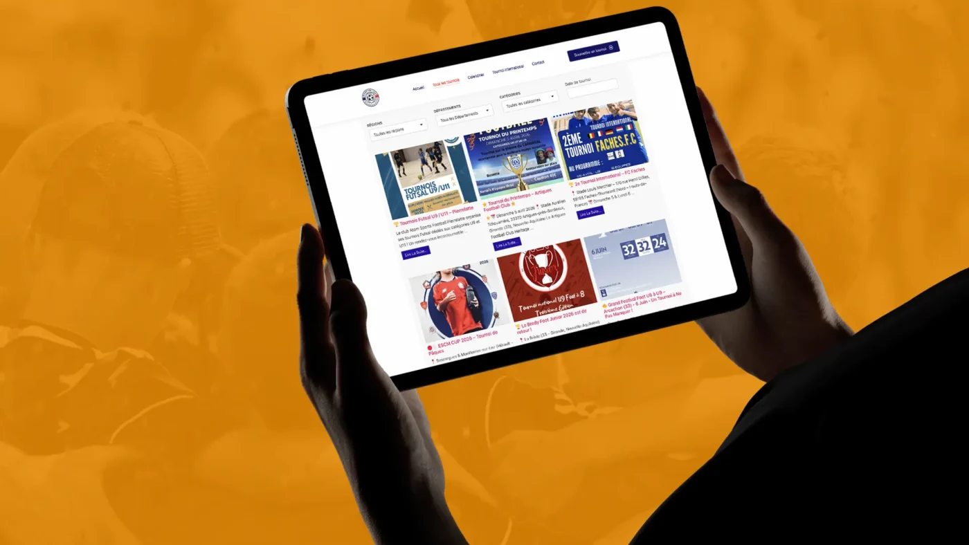 Article sur la communication de son tournoi de foot avec Animation Foot