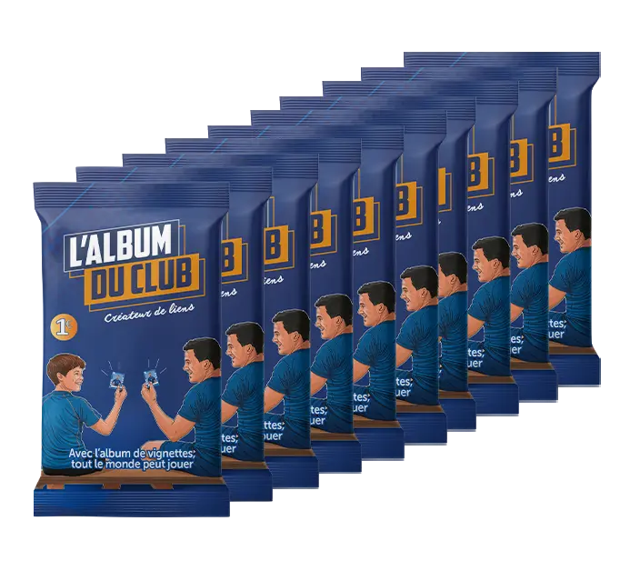 Pack de 10 pochettes de vignettes de l'Album du Club
