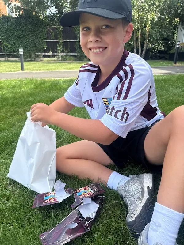 Supporter post about the Farnham Town FC sticker album